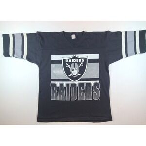 Vintage GTS LA Raiders NFL Jersey T-Shirt Black Men Large American Football Team